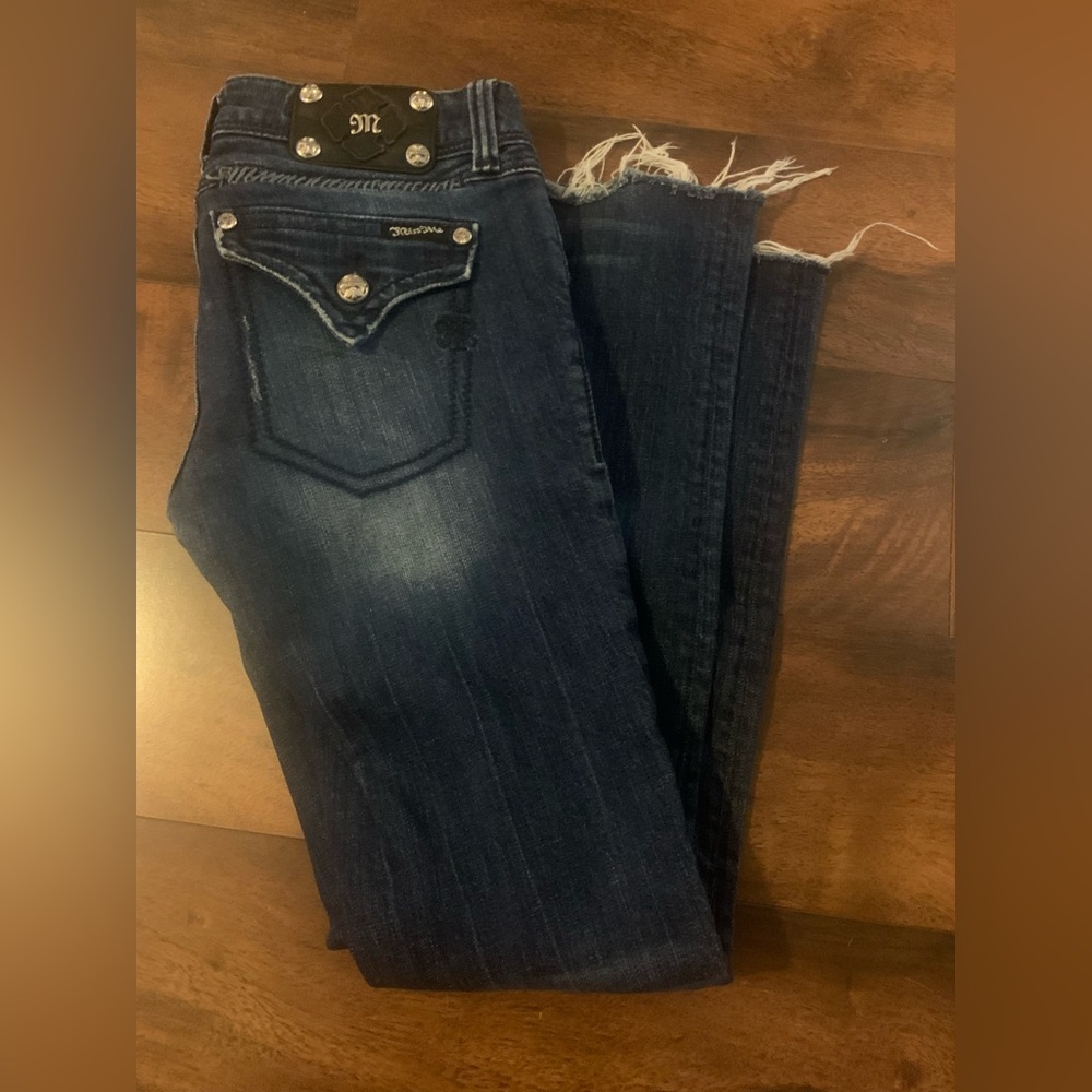 Miss Me Blue Ankle Cropped Jeans